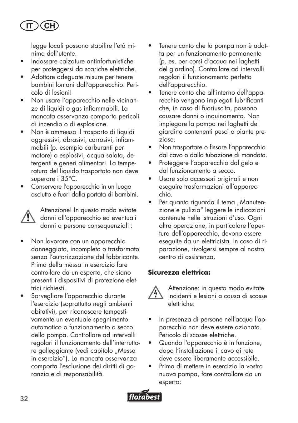 It ch | Florabest FTP 400 B2 User Manual | Page 32 / 54