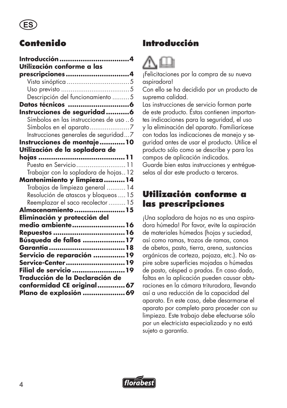 Florabest FLB 2500 A2 User Manual | Page 4 / 70