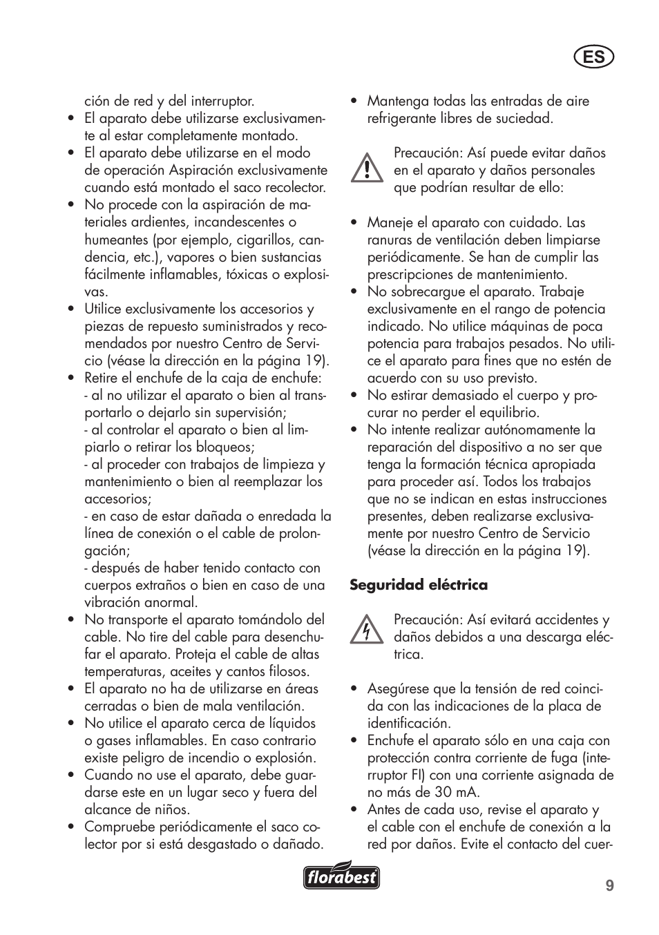 Florabest FLB 2500 A2 User Manual | Page 9 / 70