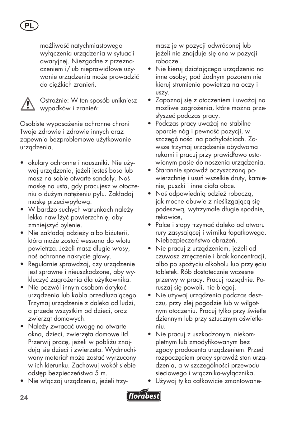 Florabest FLB 2500 A2 User Manual | Page 24 / 114