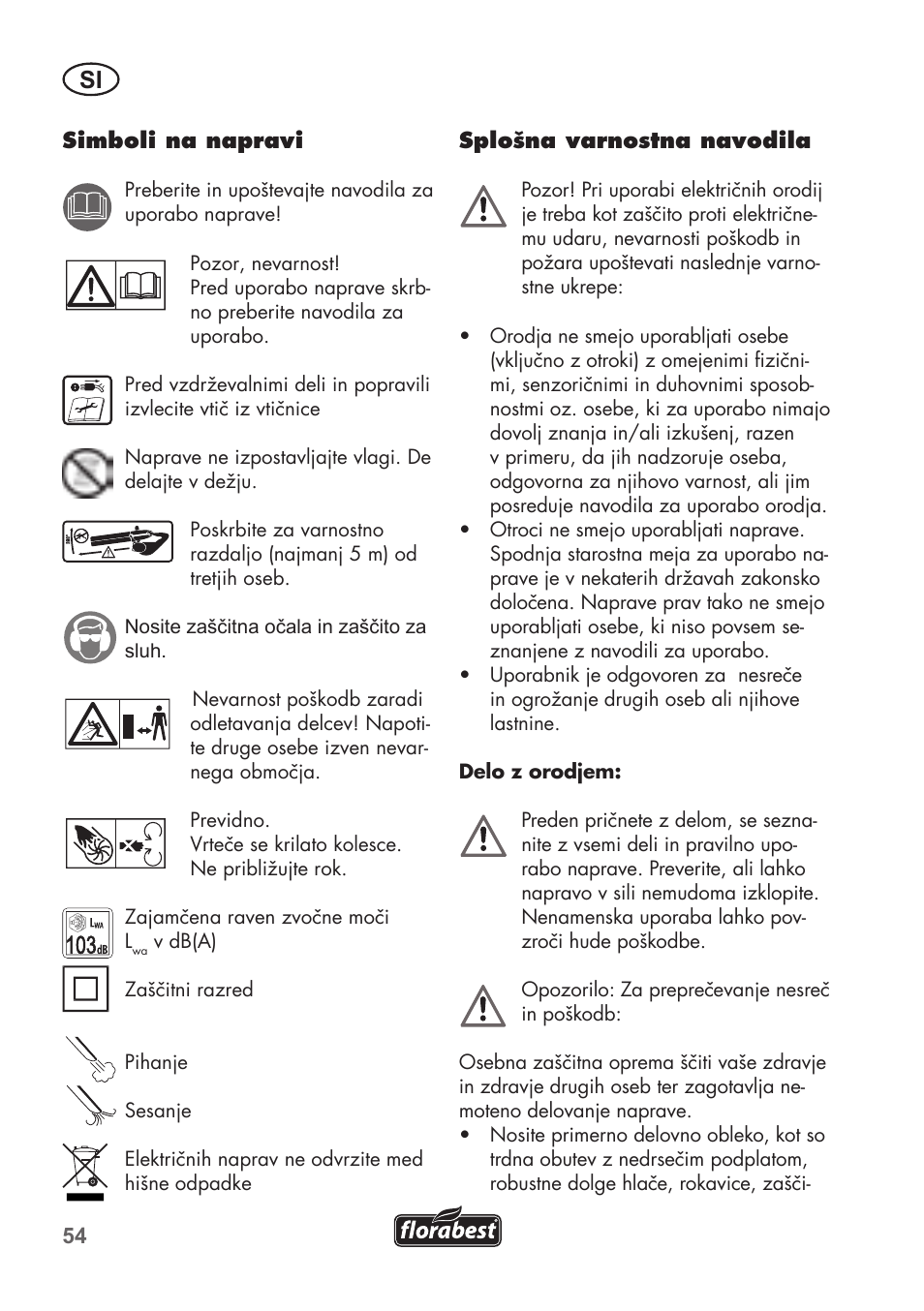 Florabest FLB 2500 A2 User Manual | Page 54 / 114