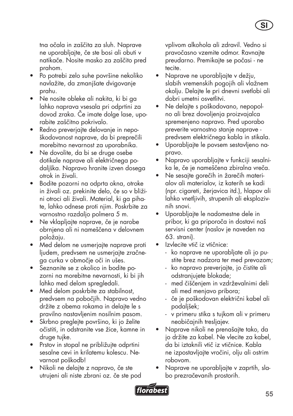 Florabest FLB 2500 A2 User Manual | Page 55 / 114