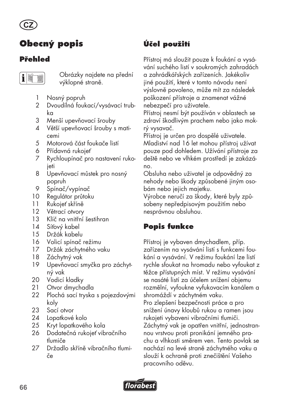 Obecný popis | Florabest FLB 2500 A2 User Manual | Page 66 / 114