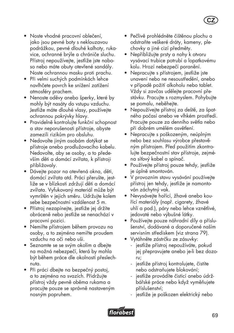 Florabest FLB 2500 A2 User Manual | Page 69 / 114