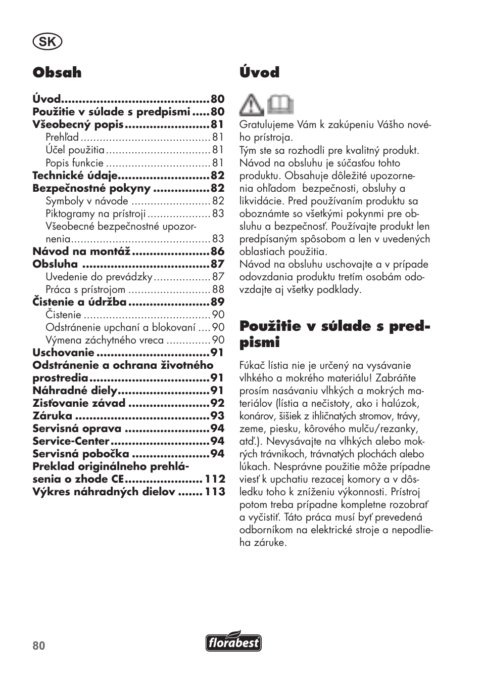 Florabest FLB 2500 A2 User Manual | Page 80 / 114