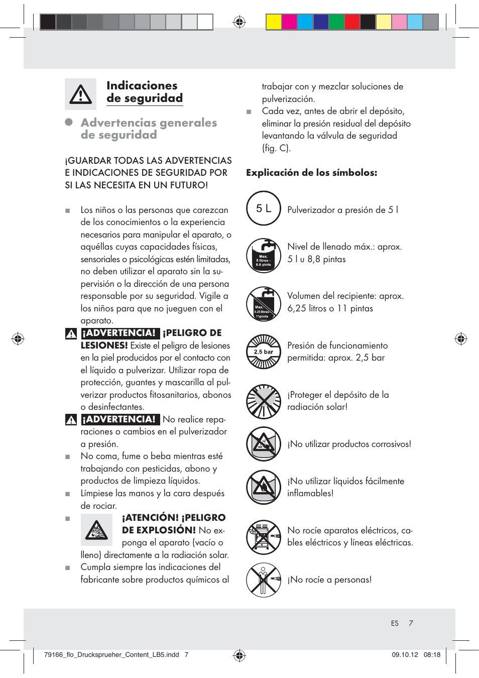 Indicaciones de seguridad, Advertencias generales de seguridad | Florabest Z31339 User Manual | Page 7 / 35