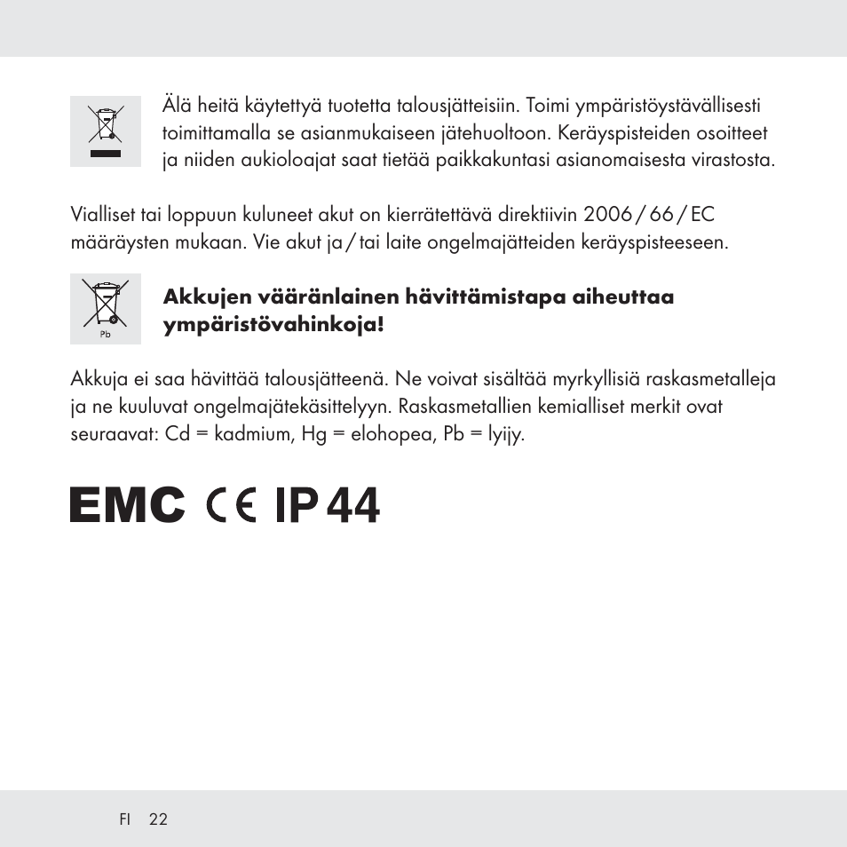 Florabest Z31049 User Manual | Page 22 / 64
