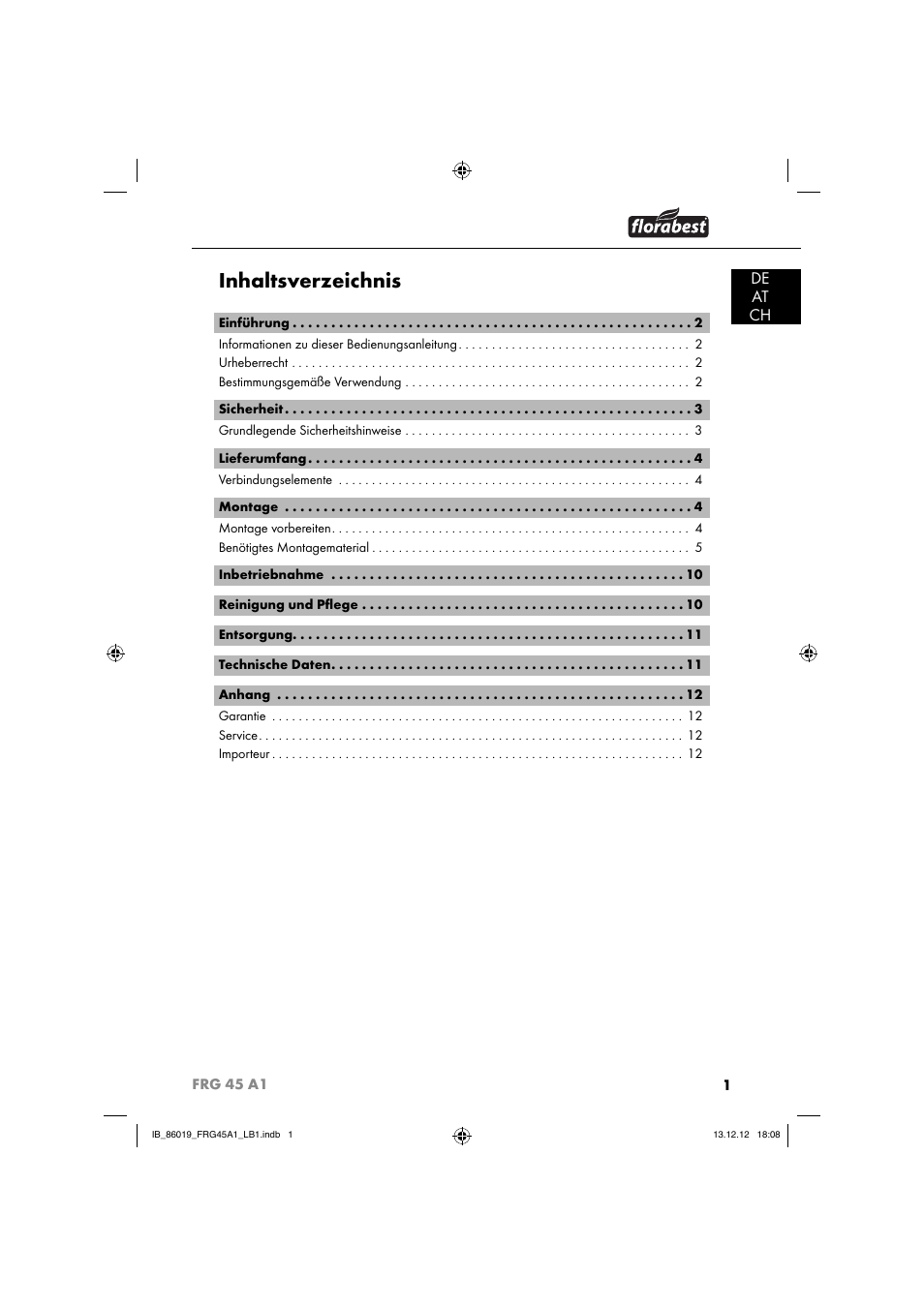 Florabest FRG 45 A1 User Manual | Page 4 / 52