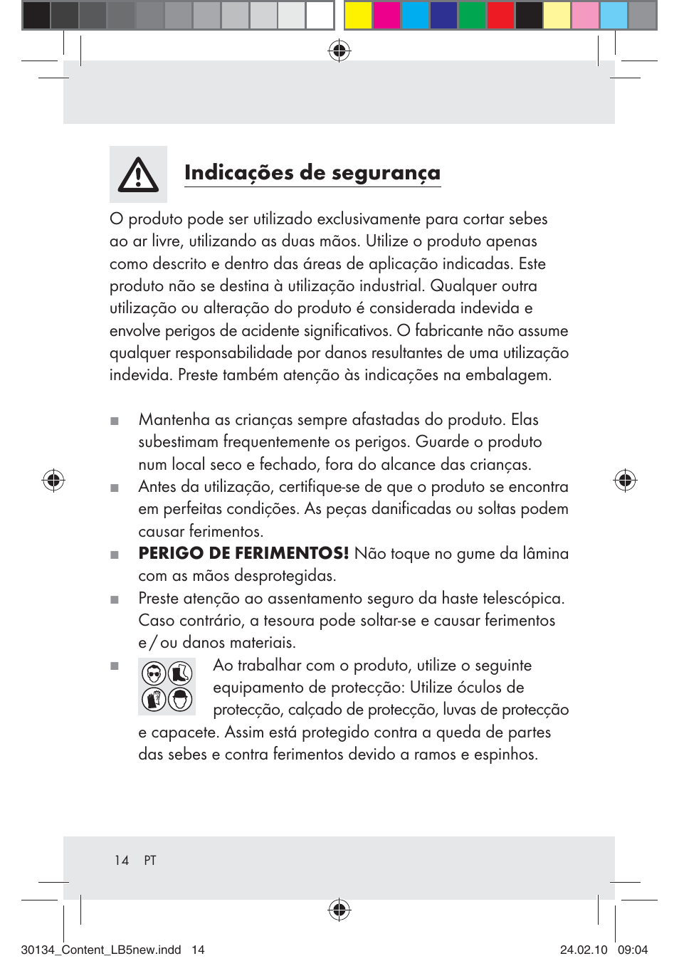Indicações de segurança | Florabest Z28344 User Manual | Page 14 / 26