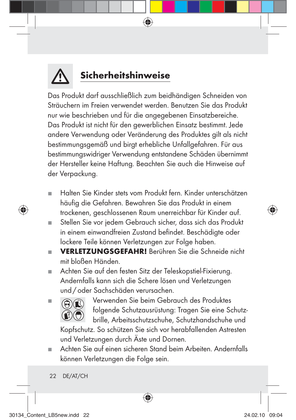 Sicherheitshinweise | Florabest Z28344 User Manual | Page 22 / 26