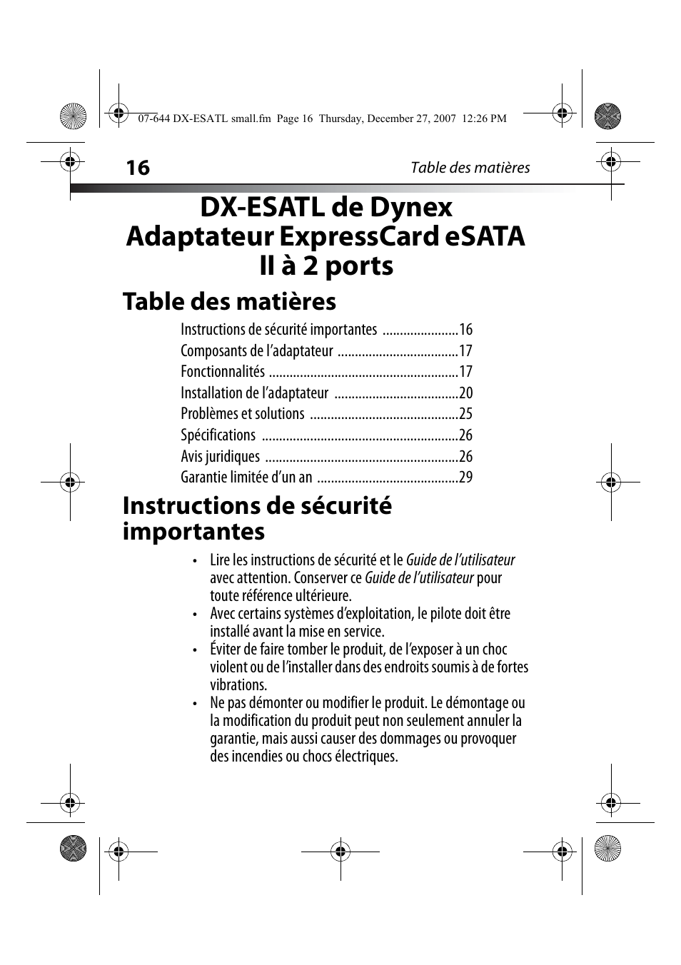 Dynex DX-ESATL User Manual | Page 16 / 48