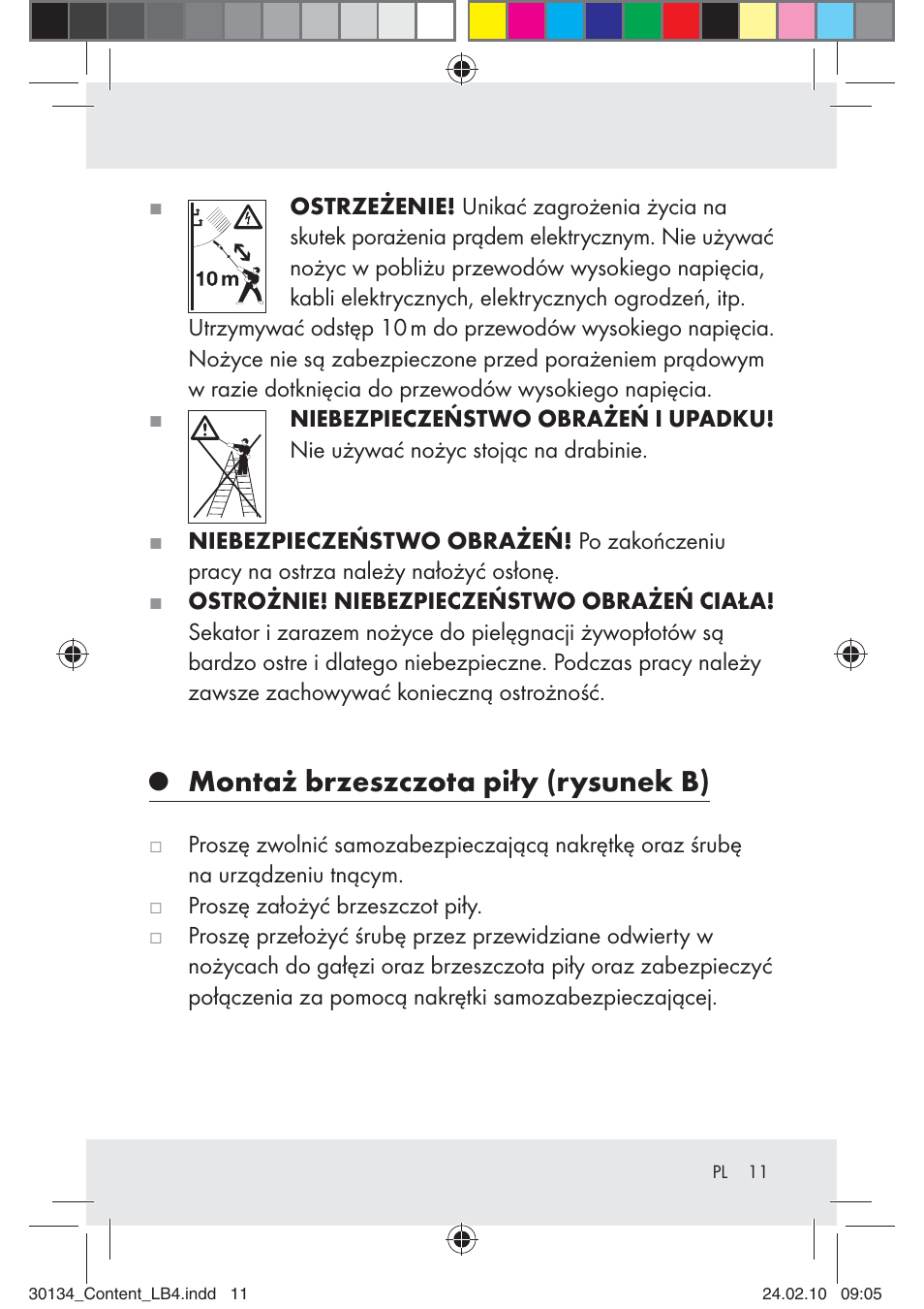 Montaż brzeszczota piły (rysunek b) | Florabest Z28344 User Manual | Page 11 / 35