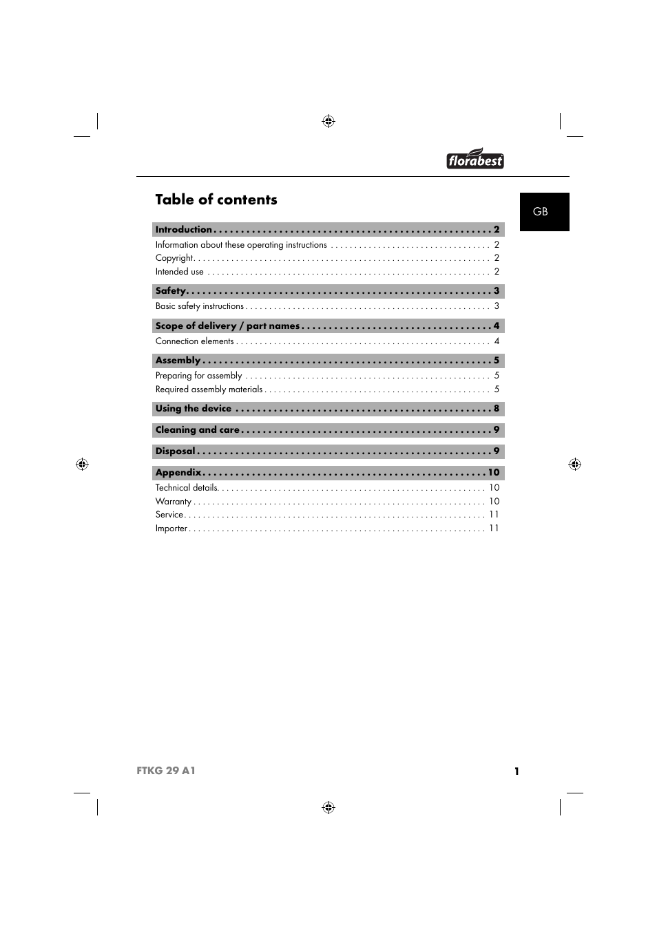 Florabest FTKG 29 A1 User Manual | Page 4 / 39
