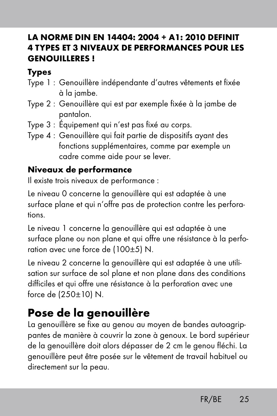 Pose de la genouillère | Florabest Knee Pads User Manual | Page 23 / 36