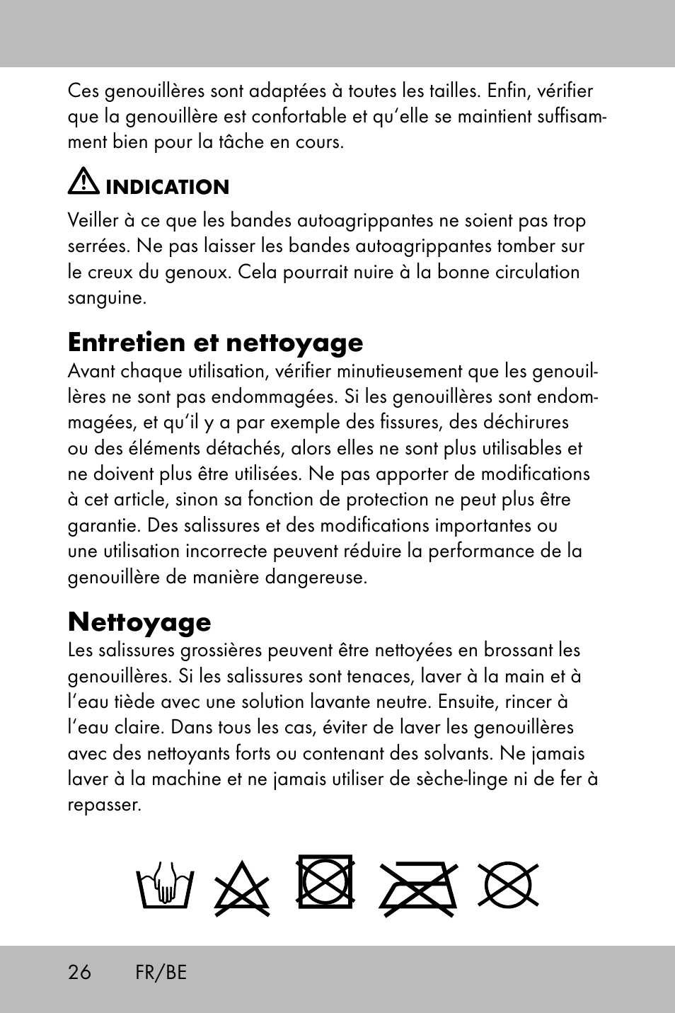 Entretien et nettoyage, Nettoyage | Florabest Knee Pads User Manual | Page 24 / 36