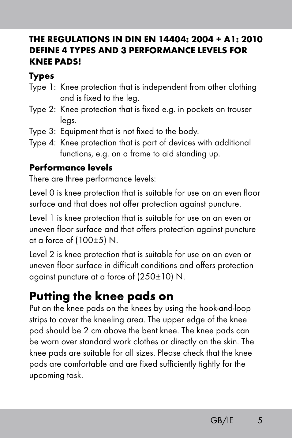 Putting the knee pads on | Florabest Knee Pads User Manual | Page 3 / 36