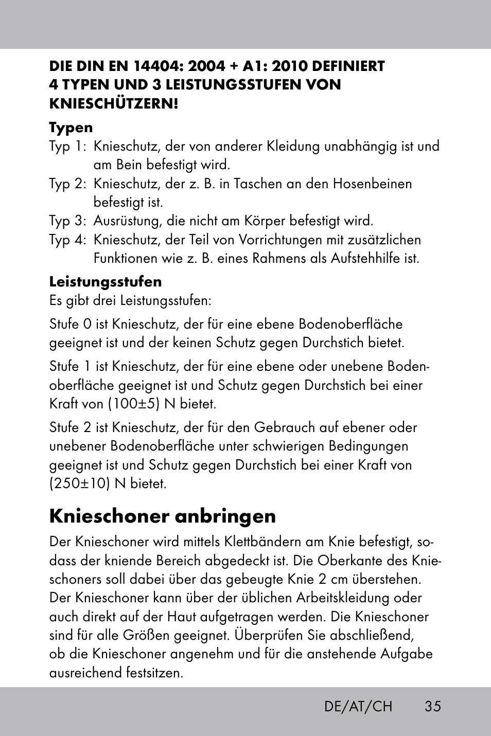 Knieschoner anbringen | Florabest Knee Pads User Manual | Page 33 / 36