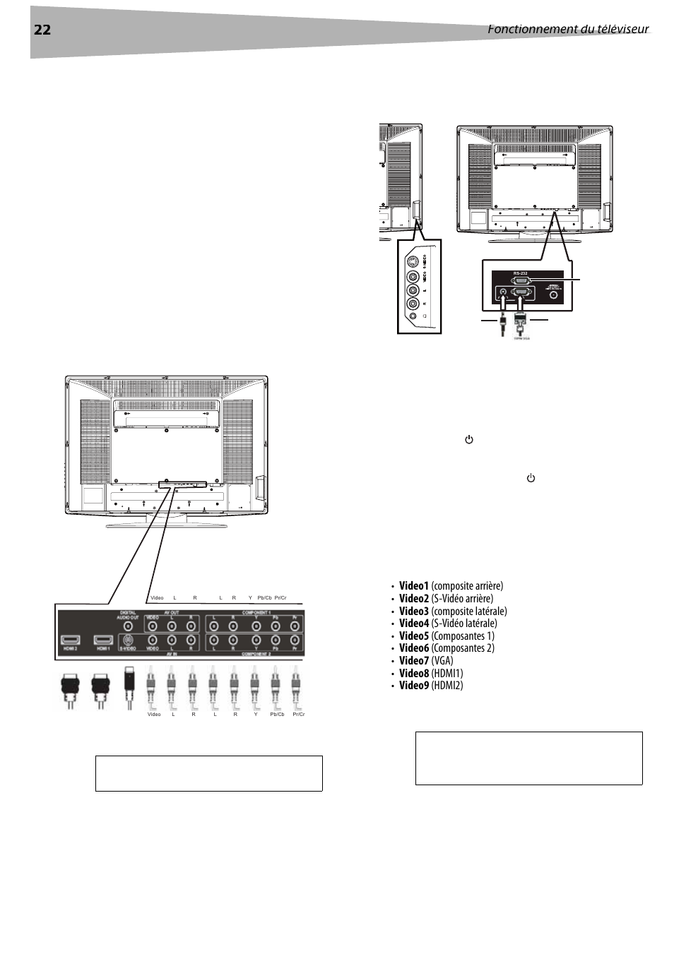Connexion d’un ordinateur, Fonctionnement du téléviseur, Mise en marche/arrêt du téléviseur | Sélection de la source du signal tv | Dynex DX-LCD32 User Manual | Page 22 / 48