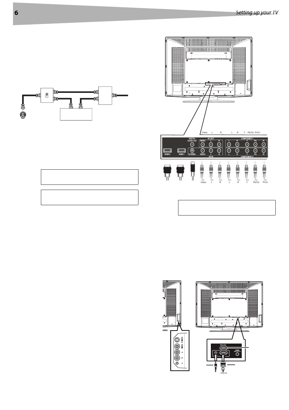 Connecting to an external signal source, Connecting a computer, Setting up your tv | Dynex DX-LCD32 User Manual | Page 6 / 48