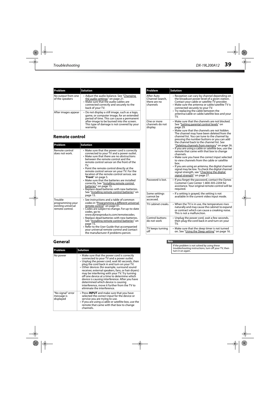 Remote control, General, Remote control general | Dynex DX-19L200A12 User Manual | Page 43 / 48