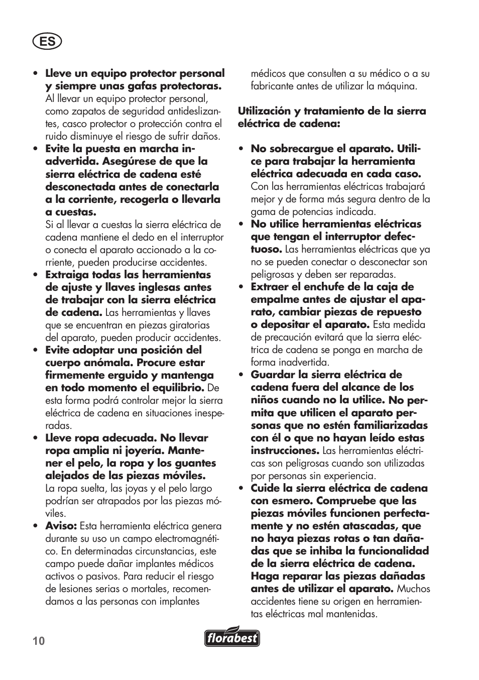 Florabest FKS 2200 C2 User Manual | Page 10 / 128