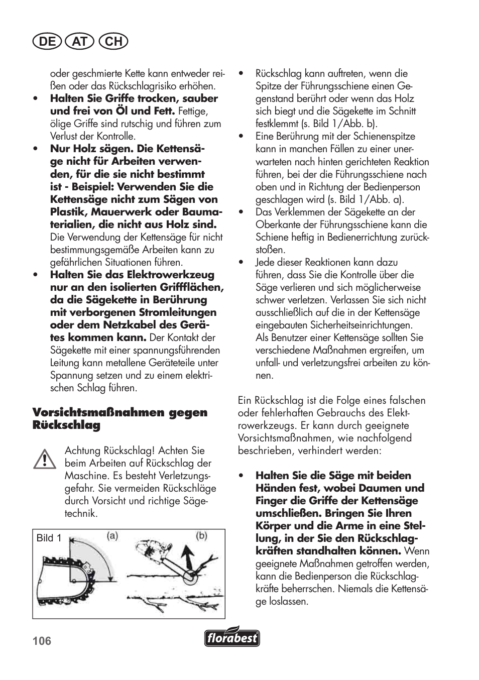 De at ch | Florabest FKS 2200 C2 User Manual | Page 106 / 128