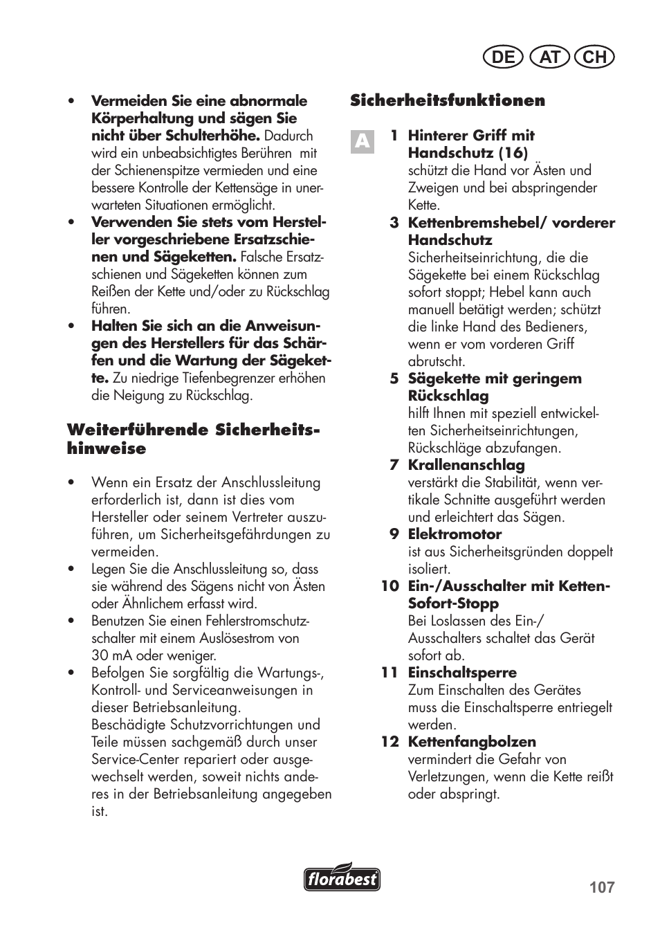 At ch de | Florabest FKS 2200 C2 User Manual | Page 107 / 128