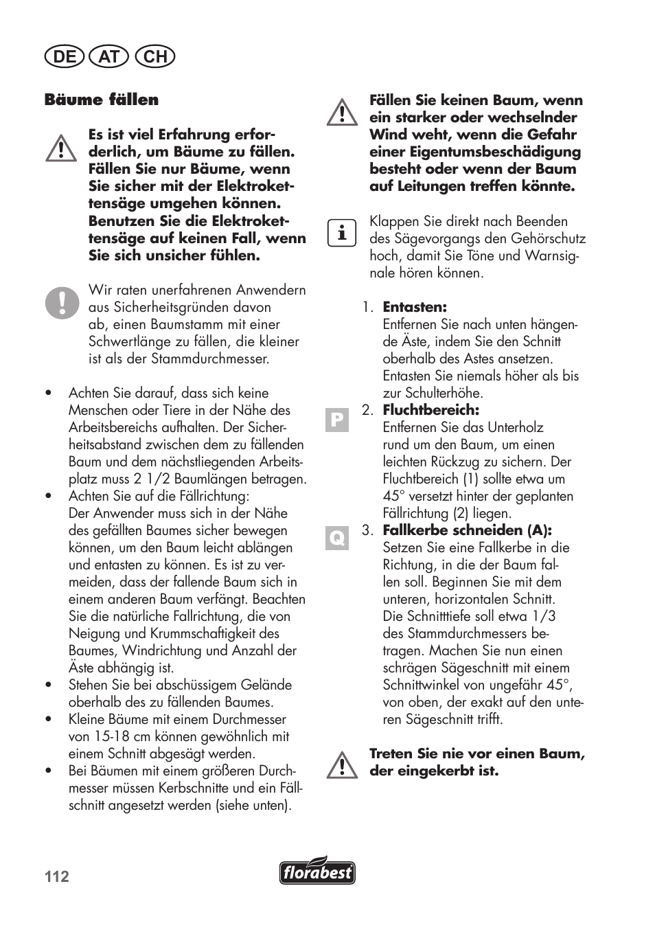 De at ch | Florabest FKS 2200 C2 User Manual | Page 112 / 128