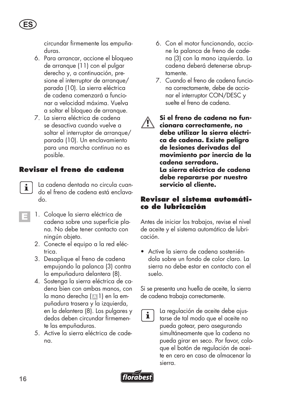 Florabest FKS 2200 C2 User Manual | Page 16 / 128