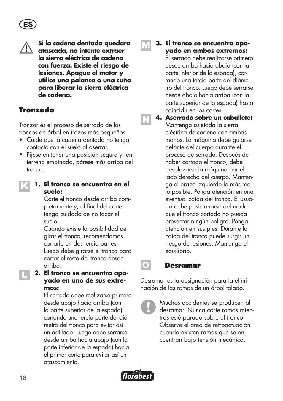 Florabest FKS 2200 C2 User Manual | Page 18 / 128