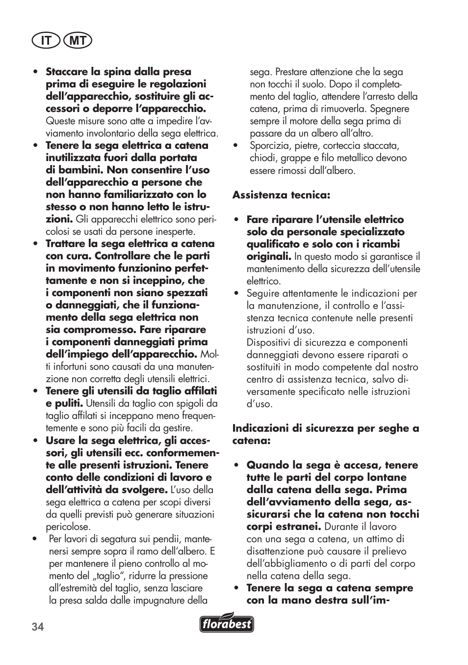 It mt | Florabest FKS 2200 C2 User Manual | Page 34 / 128