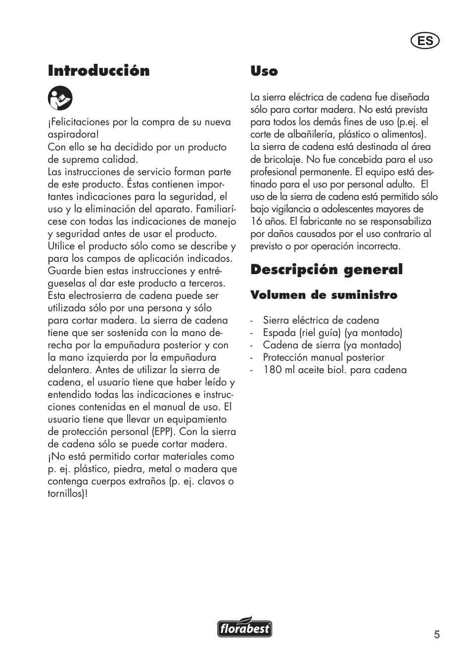 Introducción, Descripción general | Florabest FKS 2200 C2 User Manual | Page 5 / 128