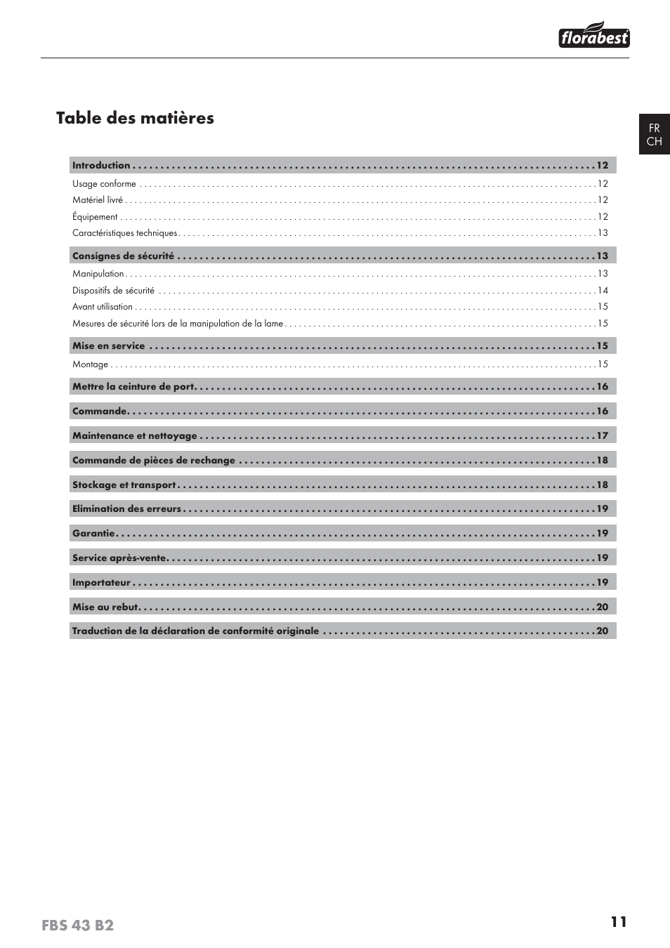 Florabest FBS 43 B2 User Manual | Page 16 / 56