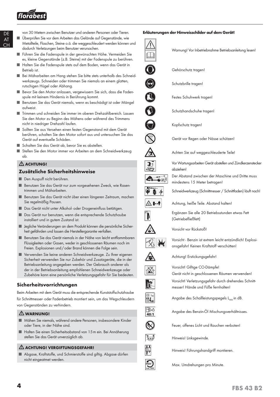4fbs 43 b2 | Florabest FBS 43 B2 User Manual | Page 9 / 56