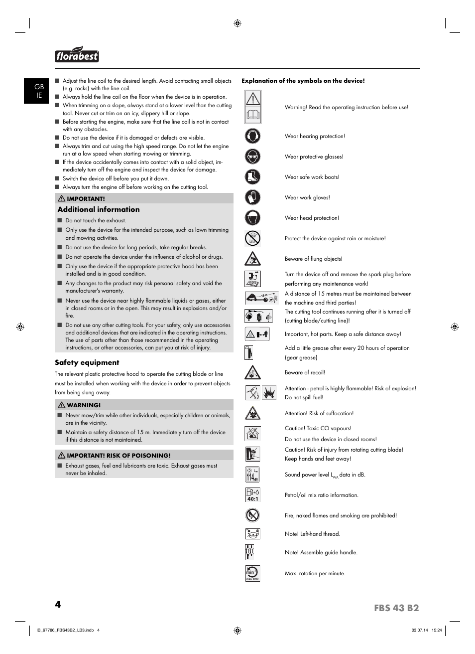 4fbs 43 b2 | Florabest FBS 43 B2 User Manual | Page 9 / 76