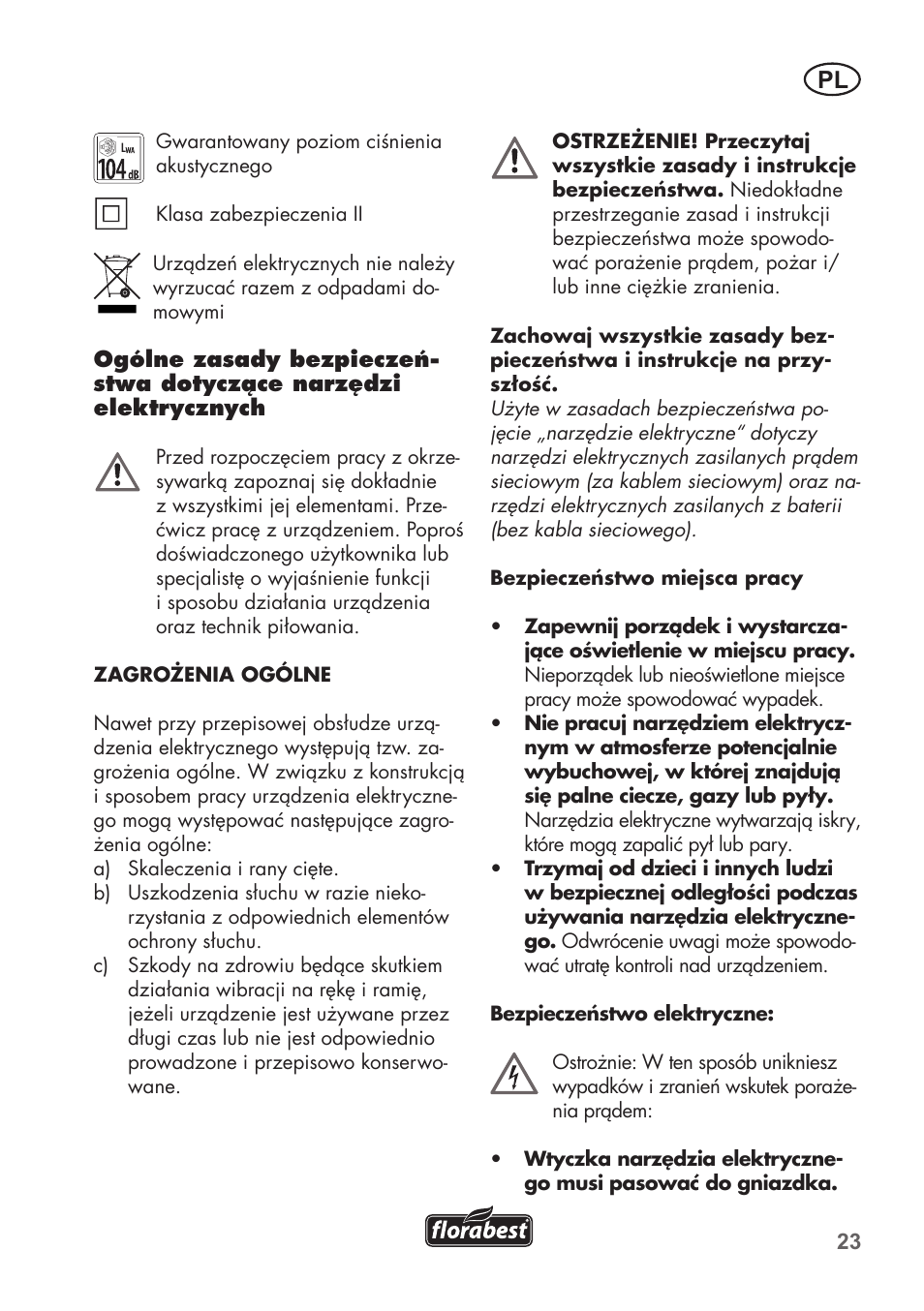 Florabest FHE 550 B2 User Manual | Page 23 / 108