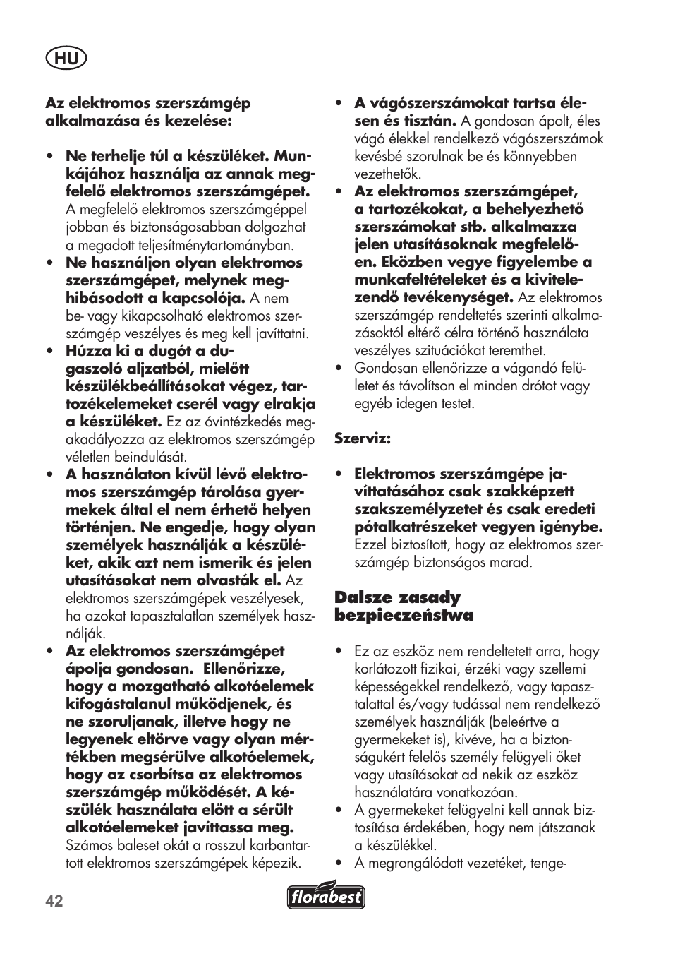 Florabest FHE 550 B2 User Manual | Page 42 / 108