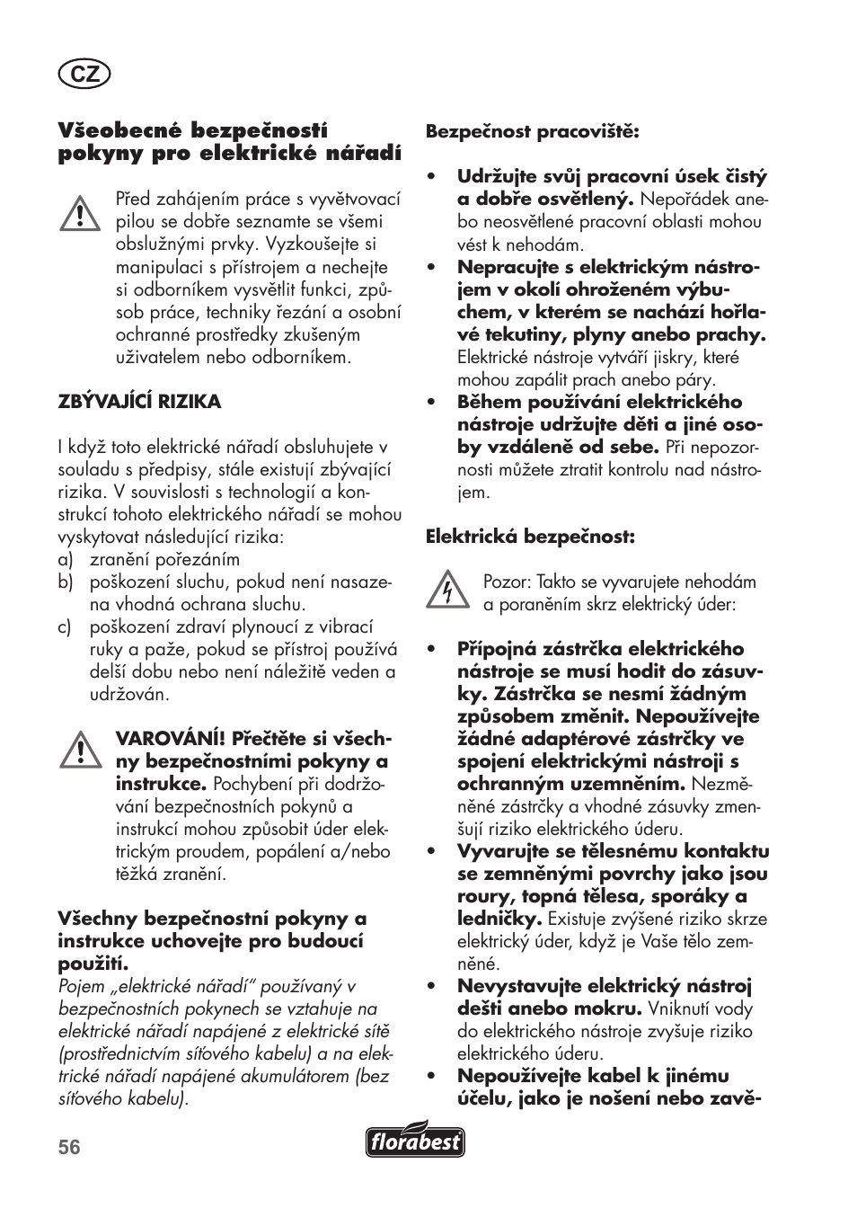 Florabest FHE 550 B2 User Manual | Page 56 / 108