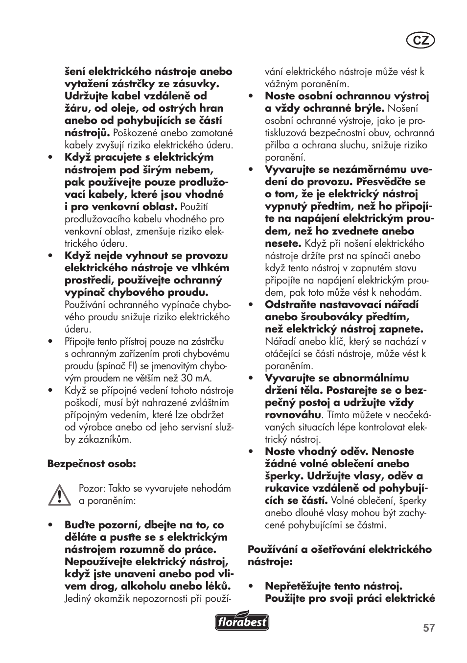 Florabest FHE 550 B2 User Manual | Page 57 / 108