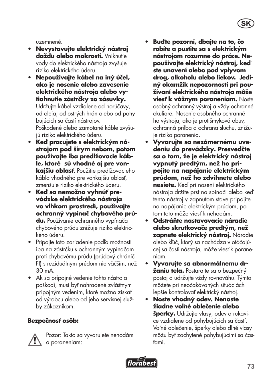 Florabest FHE 550 B2 User Manual | Page 73 / 108