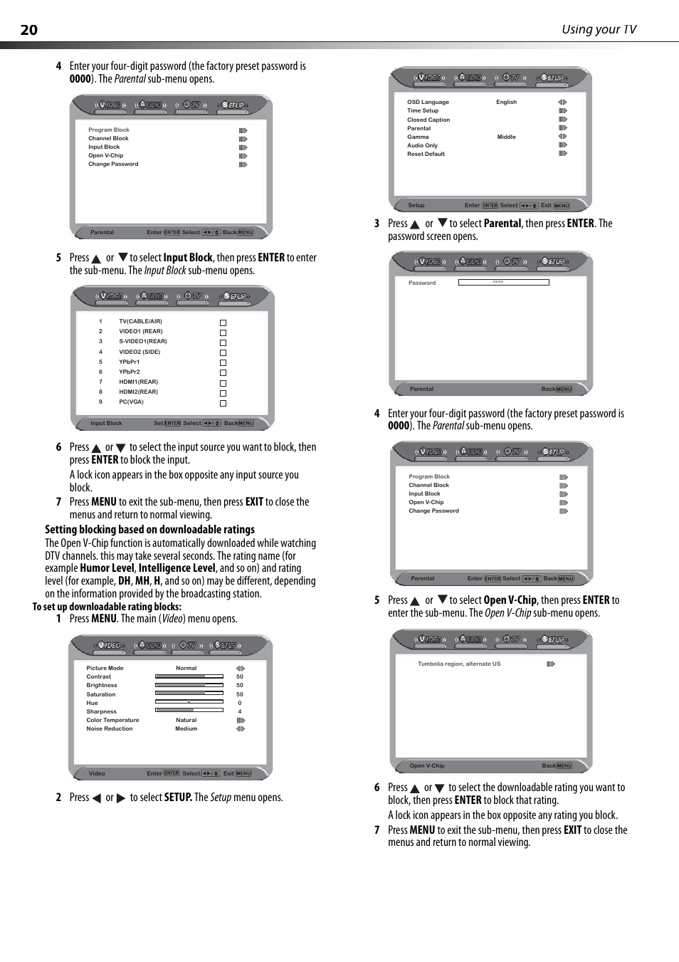 Using your tv | Dynex DX-PDP42-09 User Manual | Page 20 / 28