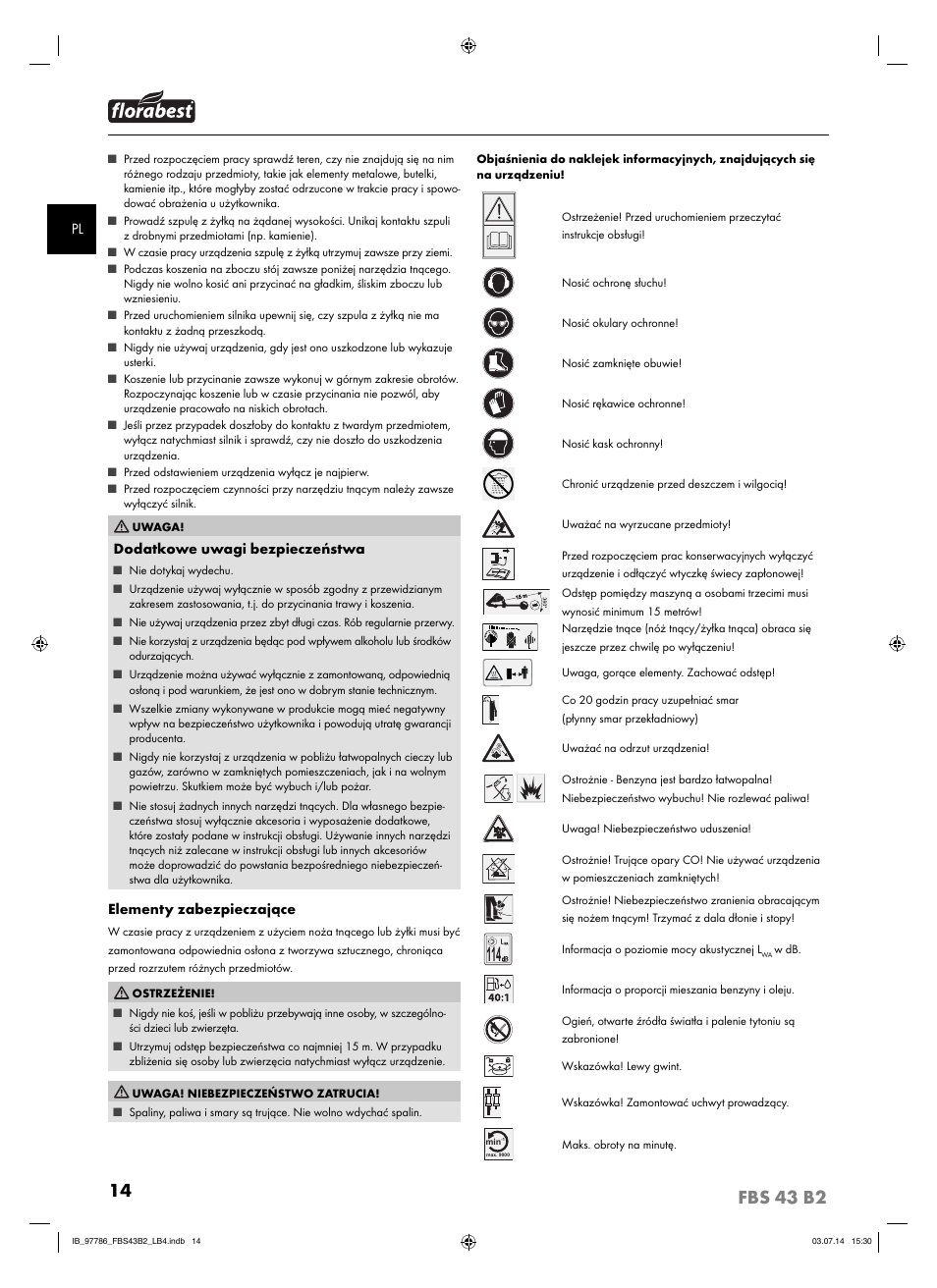 Florabest FBS 43 B2 User Manual | Page 19 / 76