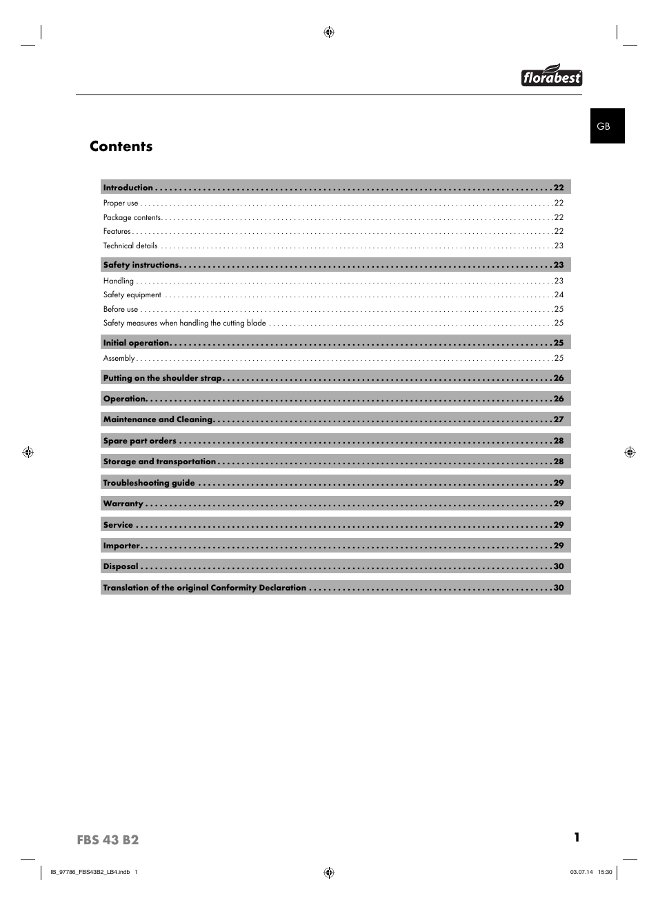 Florabest FBS 43 B2 User Manual | Page 6 / 76