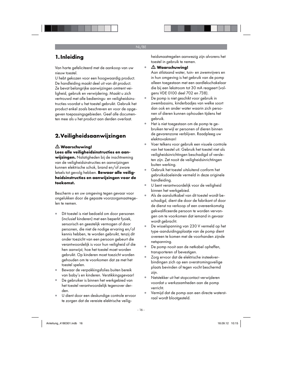 Florabest FGPA 1000 A1 User Manual | Page 16 / 46