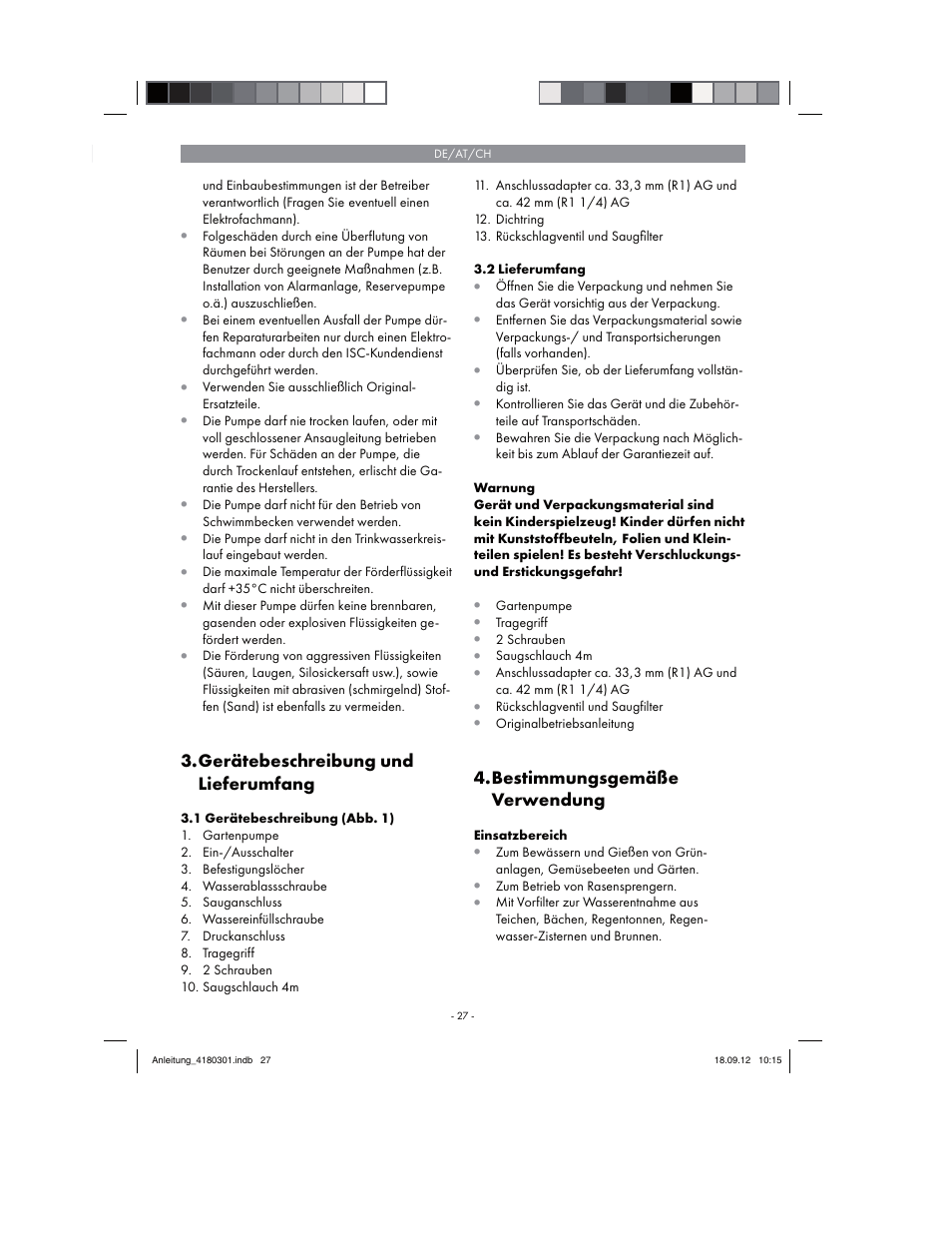 Florabest FGPA 1000 A1 User Manual | Page 27 / 46