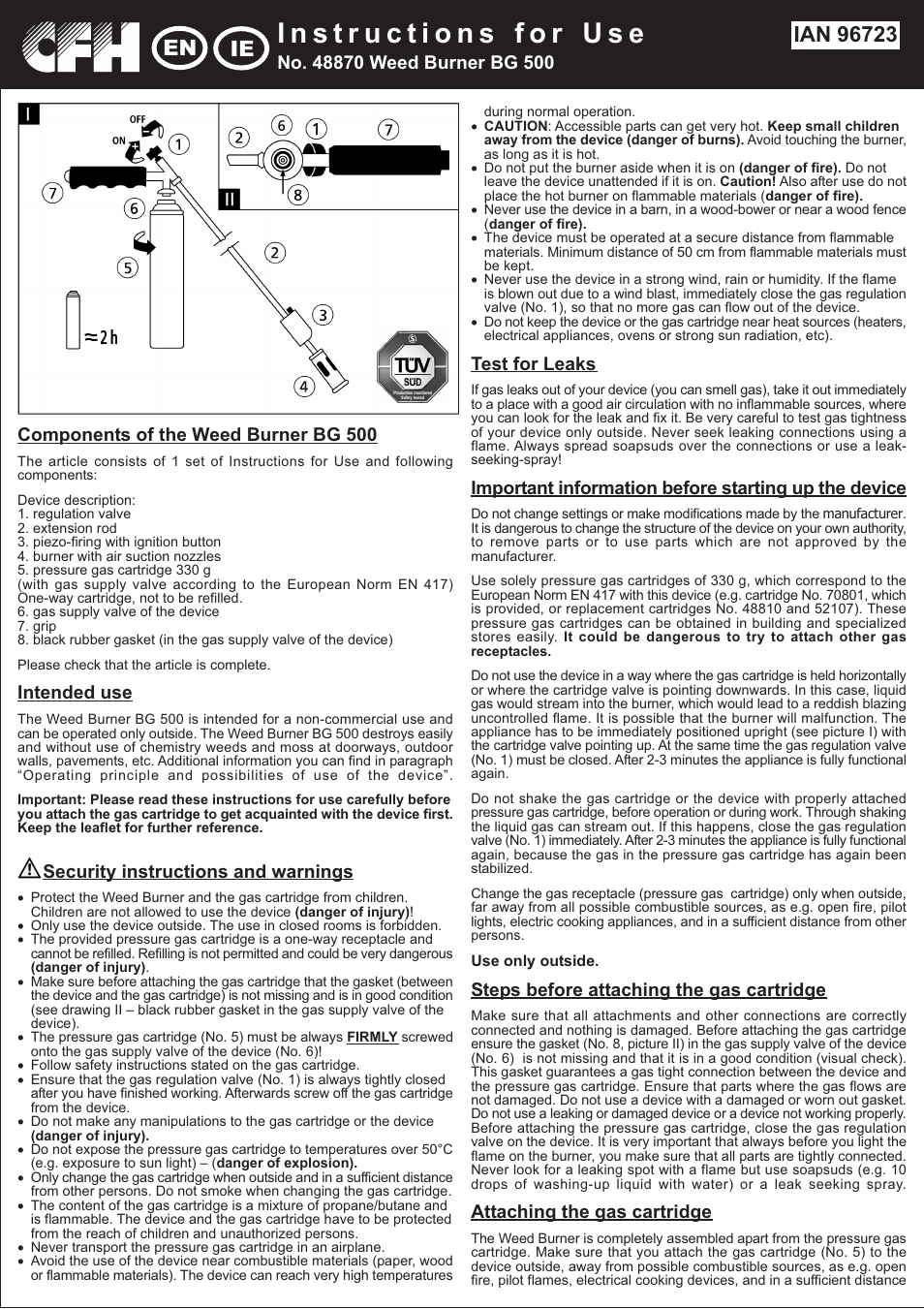 Florabest BG 500 User Manual | 2 pages