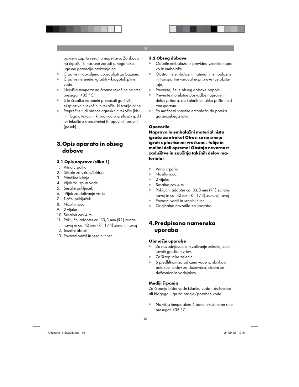 Florabest FGPA 1000 A1 User Manual | Page 16 / 66