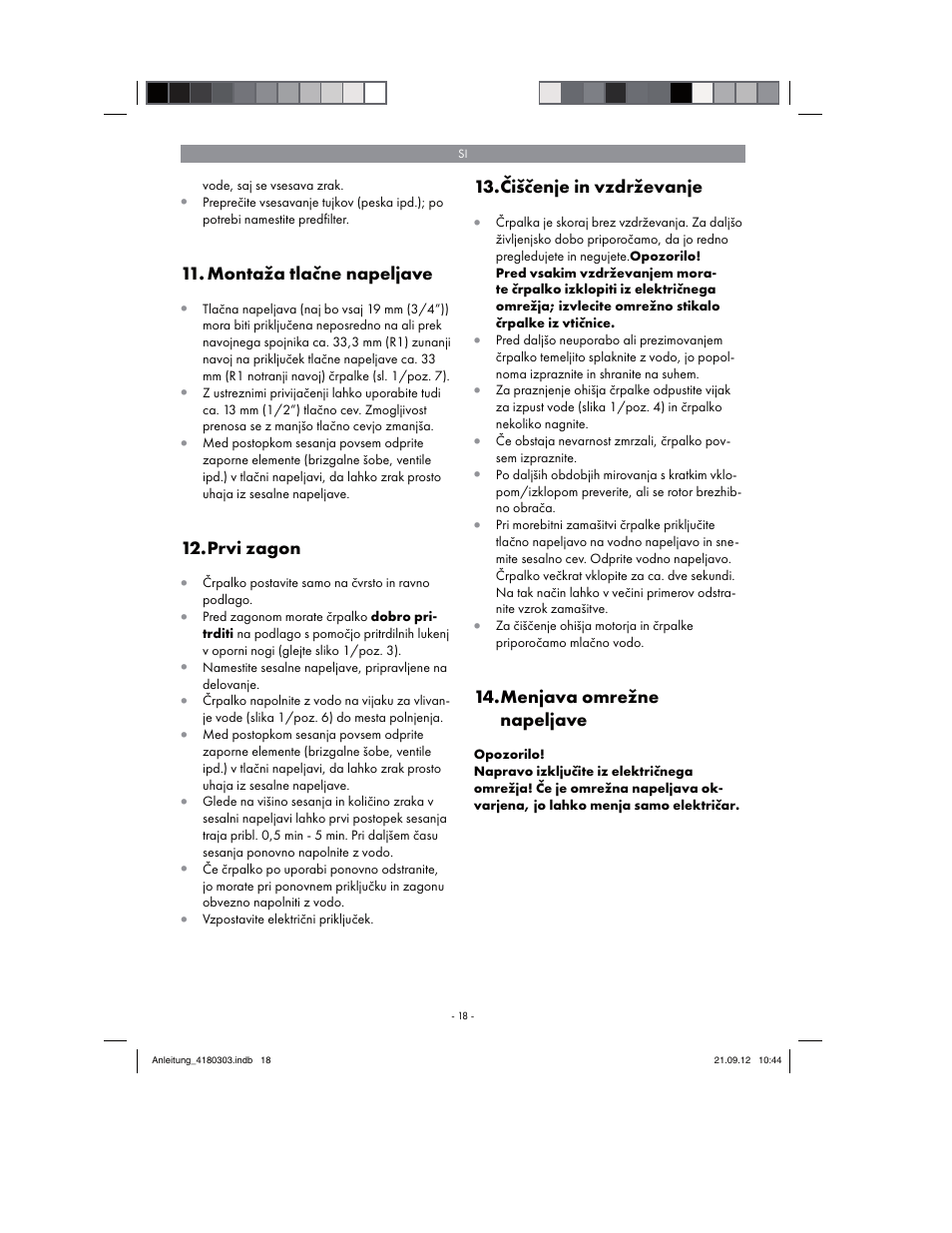 Florabest FGPA 1000 A1 User Manual | Page 18 / 66