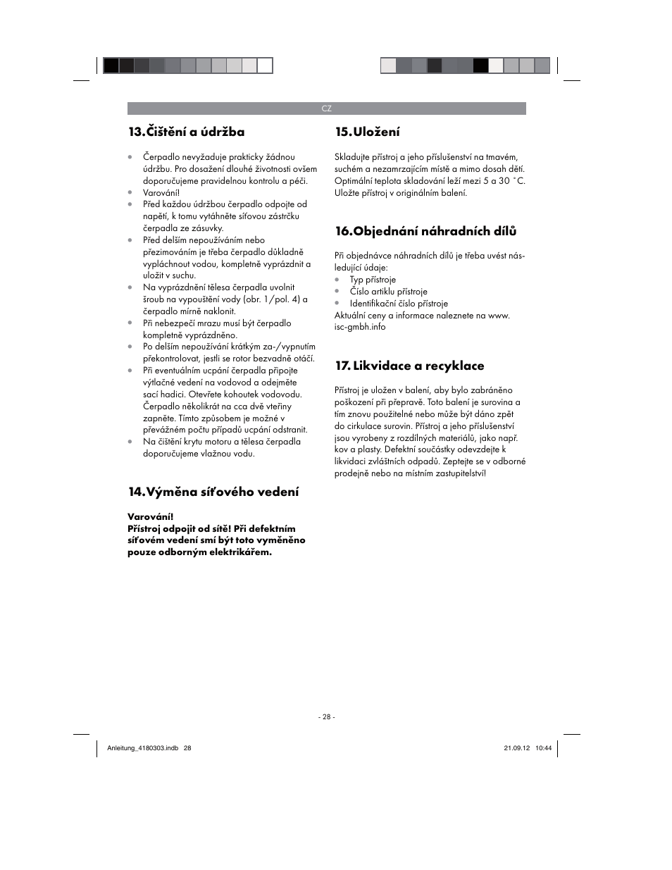 Florabest FGPA 1000 A1 User Manual | Page 28 / 66