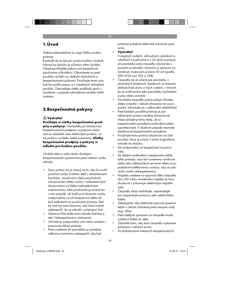 Florabest FGPA 1000 A1 User Manual | Page 34 / 66